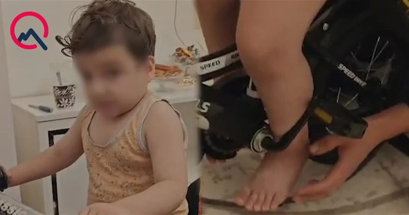 В Сумгайыте нога малолетнего ребенка застряла в велосипеде ВИДЕО
