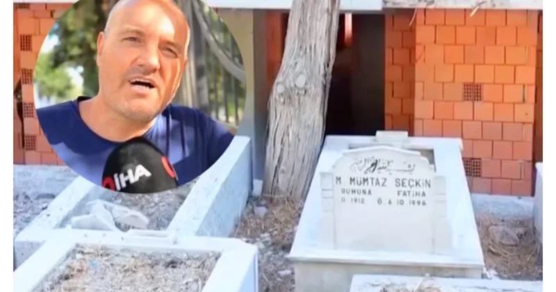 Türkiyədə qəbiristanlığın içində bina tikib satırlar (Video)