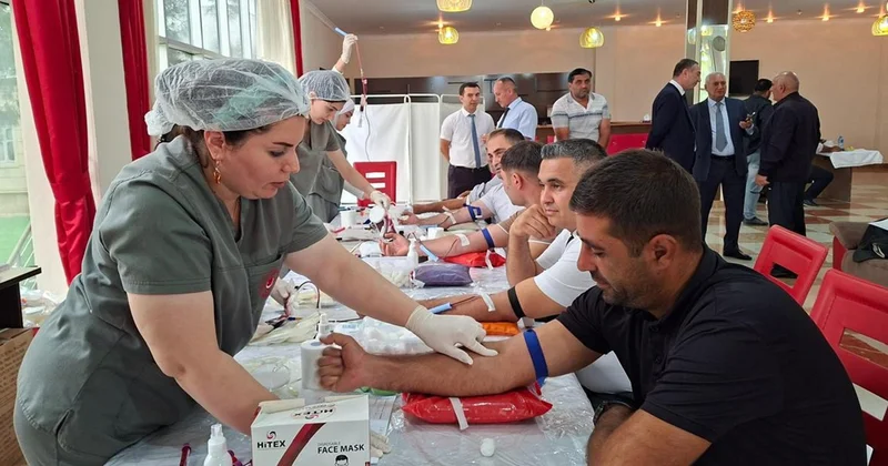 Beyləqanda qanvermə aksiyası keçirilib Fotolar