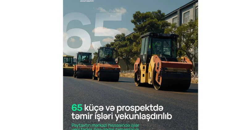 Agentlik: Paytaxtın mərkəzi hissəsindəki yollarda nəzərdə tutulan əsas təmir işləri tamamlanıb