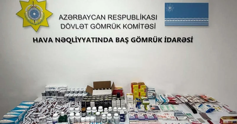 Aeroportda sərnişinlərin baqajından gömrükdən gizlədilən dərmanlar və siqaretlər aşkarlanıb