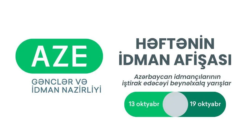Beynəlxalq yarışlar üzrə HƏFTƏNİN İDMAN AFİŞASI