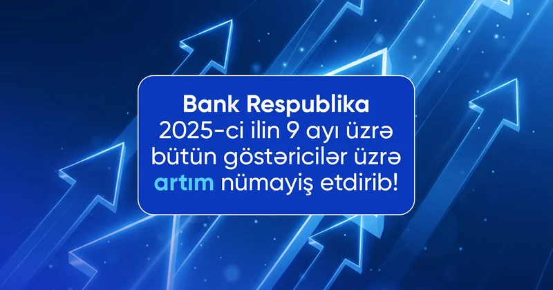 “Bank Respublika” bu ilin 9 ayı üzrə inamlı artım nümayiş etdirib