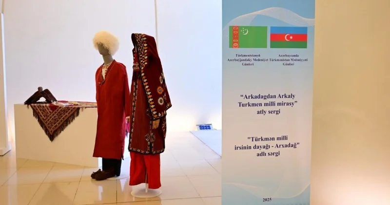 Türkmən milli irsinin dayağı Arxadağ adlı sərgi açılıb FOTOLAR