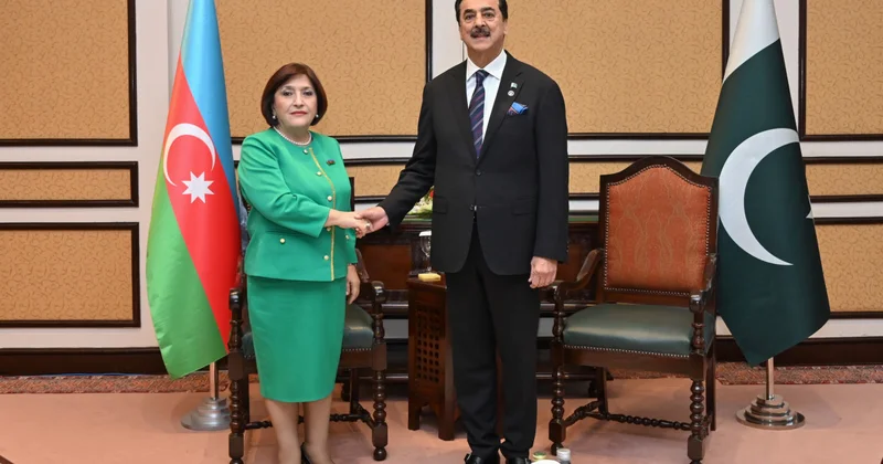 Sahibə Qafarova Pakistan Senatının sədri ilə görüşüb FOTOLAR