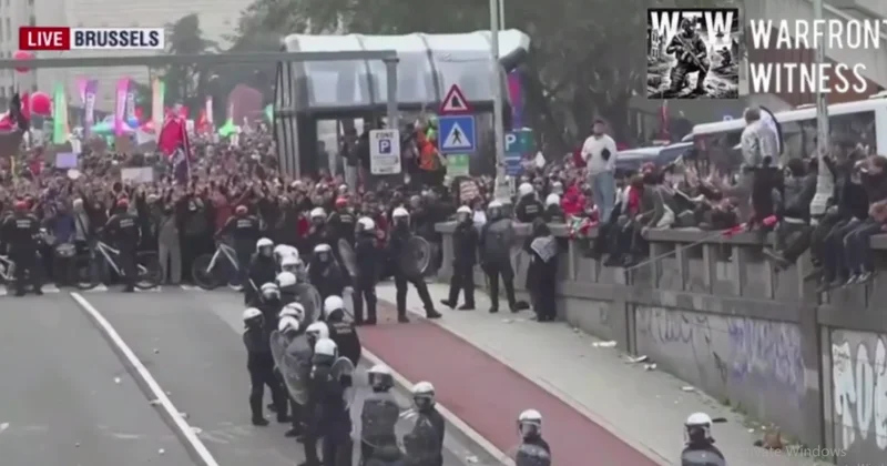 Забастовка в Брюсселе ВИДЕО