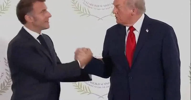 Makron və Tramp arasında maraqlı anlar VİDEO