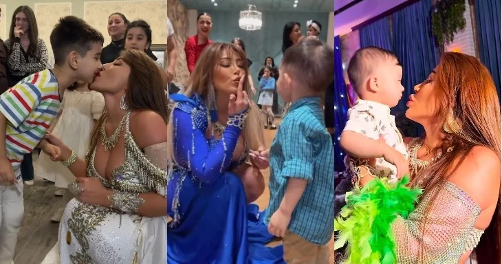 Gördüyü uşaqları tutub dodağından öpür Rəqqasəyə sərt ittihamlar