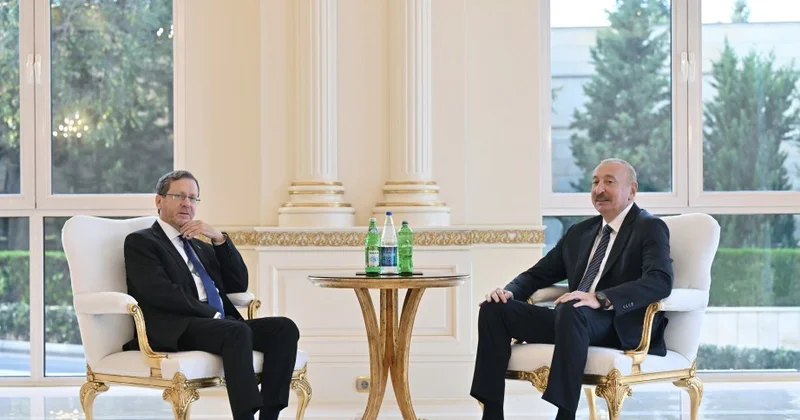 Ицхак Герцог на приеме у Ильхама Алиева