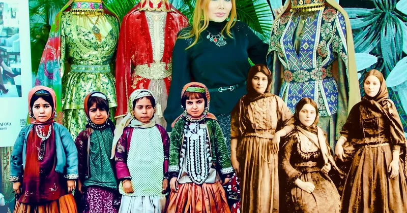 Azərbaycanda qız uşaqlarının ənənəvi baş bağlaması və baş geyimlərinin istifadəsi modelyer Fəxriyə Xələfovanın təhlilində FOTO