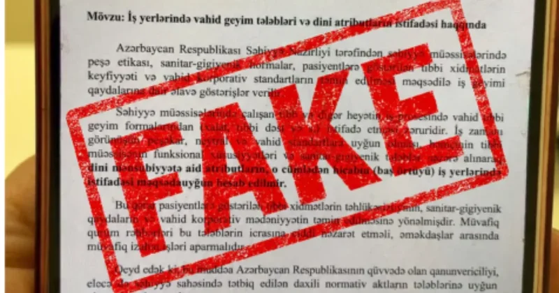 Совместное заявление: Сведения об ограничении ношения хиджаба в медучреждениях ложны