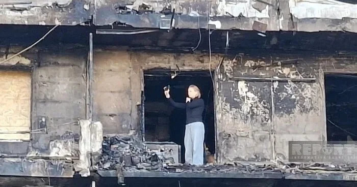 Rusiya hücumu: azərbaycanlı ailənin mənzili dağıldı Foto