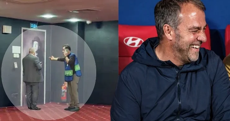 Hansi Flikin “Qalatasaray”ın stadionunda bağlı qapı arxasında qalıb VİDEO