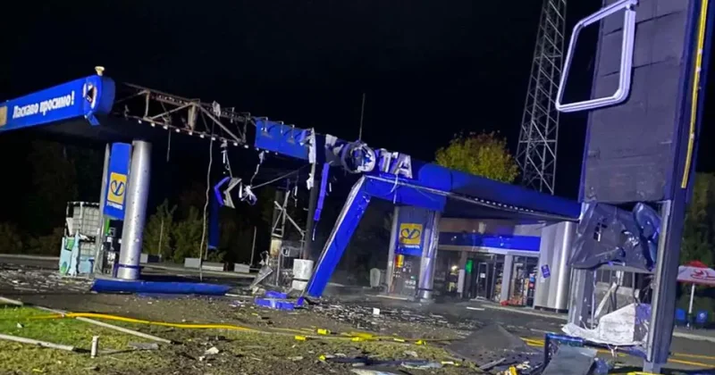 Дрон уничтожил заправку в Украине