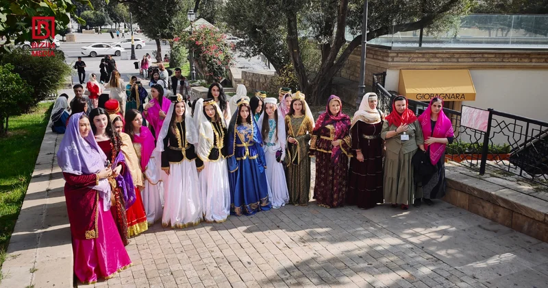 Bakıda keçirilən kəlağayı yürüşündən VİDEOREPORTAJ
