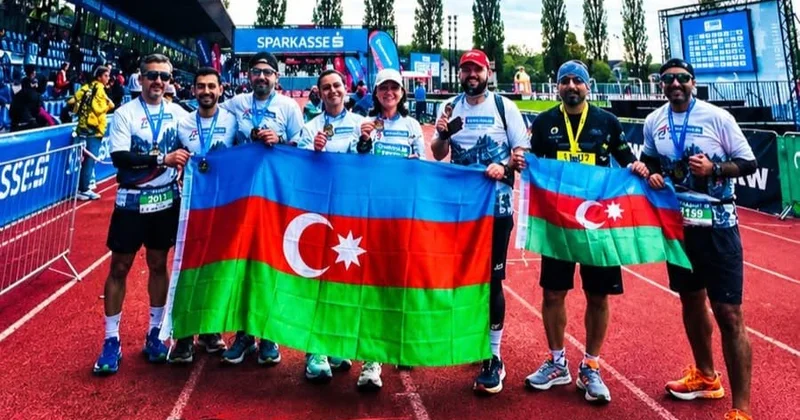 Azərbaycan komandası 3 ölkəni birləşdirən məşhur marafonda uğur qazandı FOTO/VİDEO