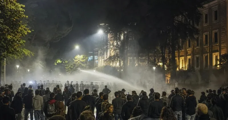 В Тиране студенческий протест перерос в столкновения: задержаны 16 человек