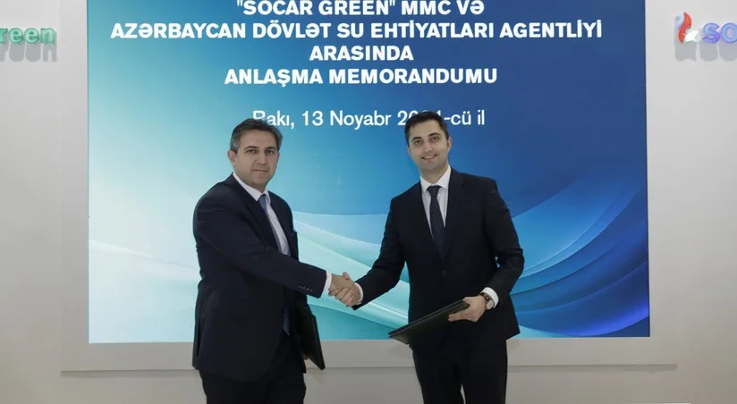 “SOCAR Green” Azərbaycanın su ehtiyatlarının idarə olunmasında enerji səmərəliliyinin artırılmasına dair memorandum imzalayıb