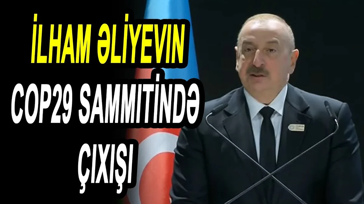 İlham Əliyevin inkişaf etməkdə olan kiçik ada dövlətlərinin COP29 sammitində çıxışı