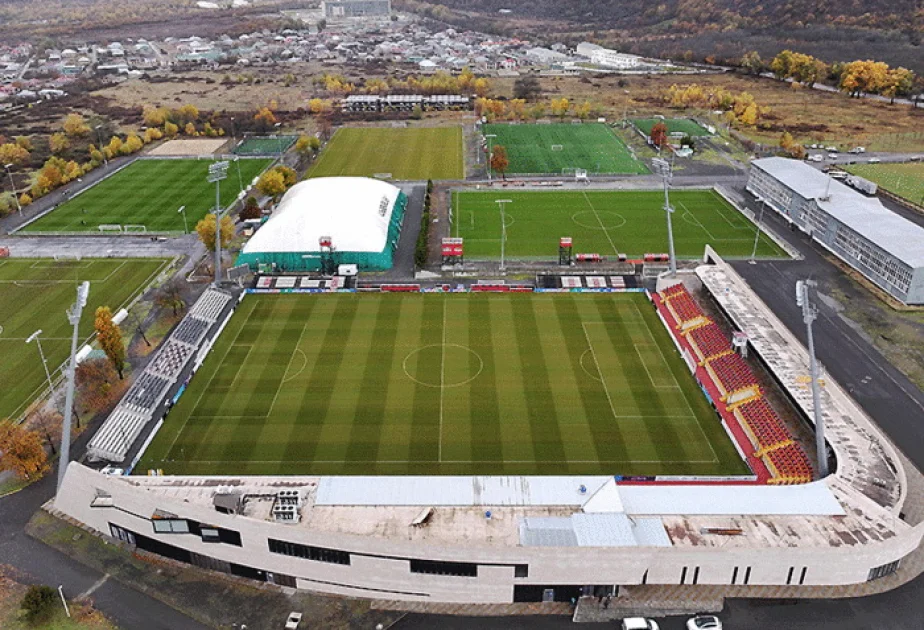 Qəbələ şəhər stadionu Azərbaycan Estoniya oyununa hazırdır FOTOLAR AZƏRTAC