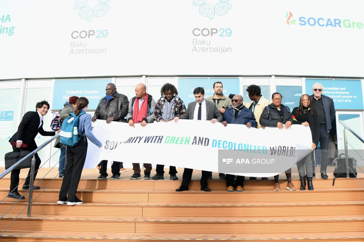 COP29 çərçivəsində Fransanın müstəmləkəçilik siyasəti əleyhinə aksiya keçirilib