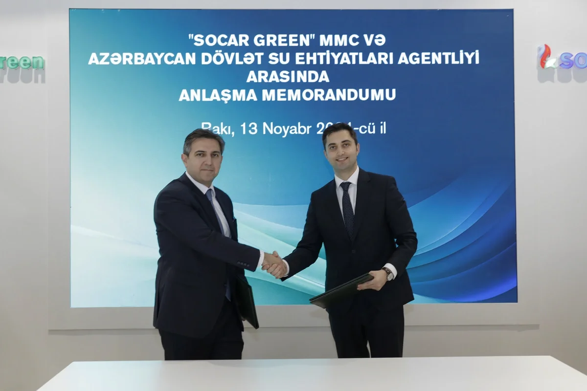 Azərbaycan Dövlət Su Ehtiyatları Agentliyi və SOCAR Green arasında anlaşma memorandumu imzalanıb