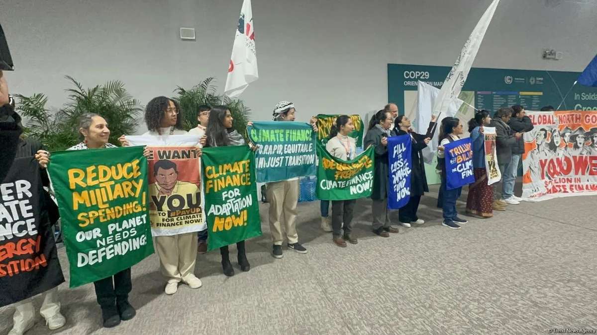 В рамках COP29 в Баку прошла акция с требованием справедливого формирования климатического финансирования ФОТО