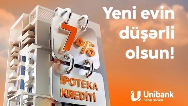 Unibank ipoteka faizini ENDİRİB!