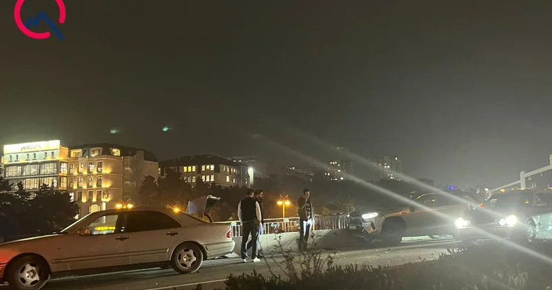 Bakıda zəncirvari qəza Fotolar