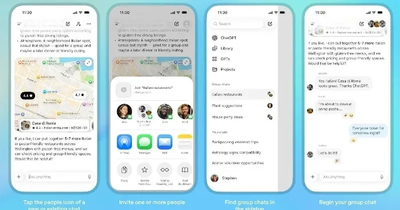 OpenAI добавила в ChatGPT возможность вести групповые обсуждения
