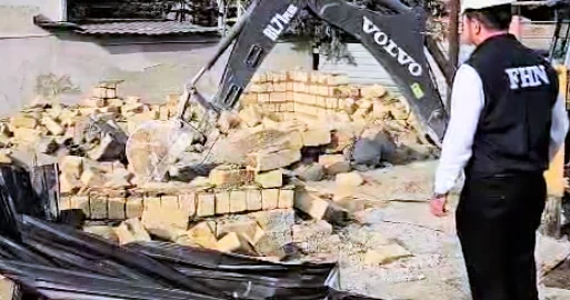 Masazırda qanunsuz tikinti söküldü VİDEO