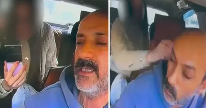Qadın sərnişin gediş haqqı üstündə taksi sürücüsünün başına telefon çırpdı ANBAAN VİDEO