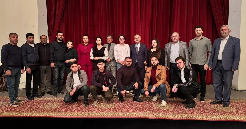 Gənc rejissor Ağdam Teatrında ustad dərslərinə başlayıb FOTOLAR