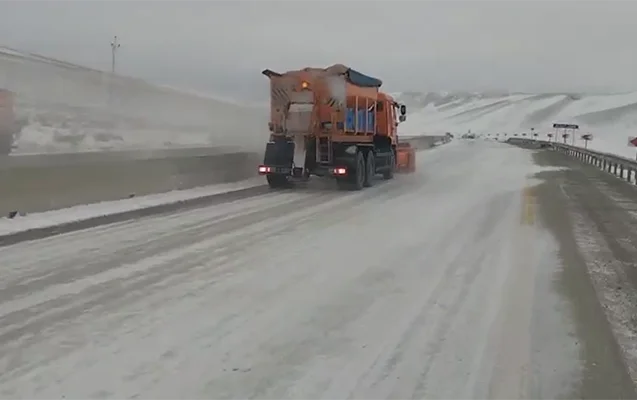 BakıŞamaxı yolunda hərəkət bərpa edildi VİDEO KONKRET