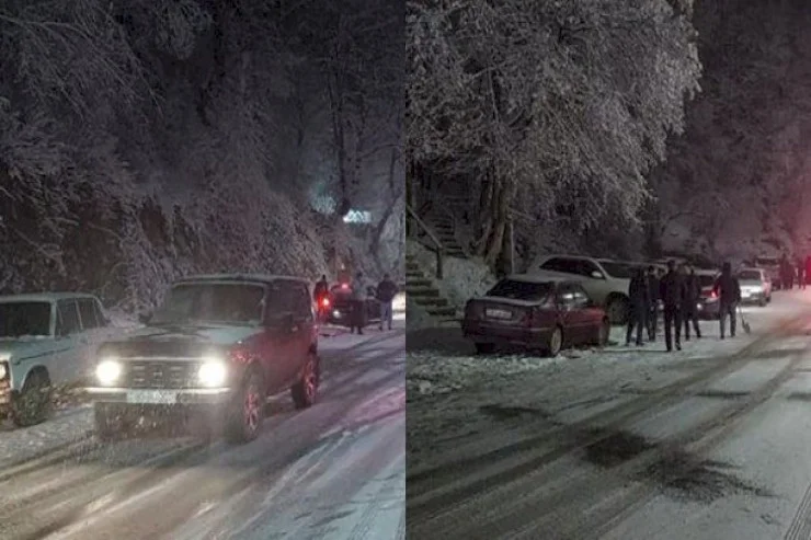 Qarlı hava ilə bağlı sürücülərə XƏBƏRADLIQ: Gecə yola çıxmayın