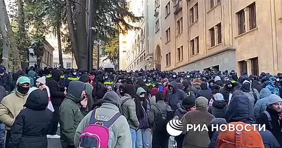 В Тбилиси у здания парламента проходит митинг против выборов президента Новости