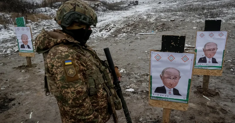 Путин, как мишень в Харькове объектив