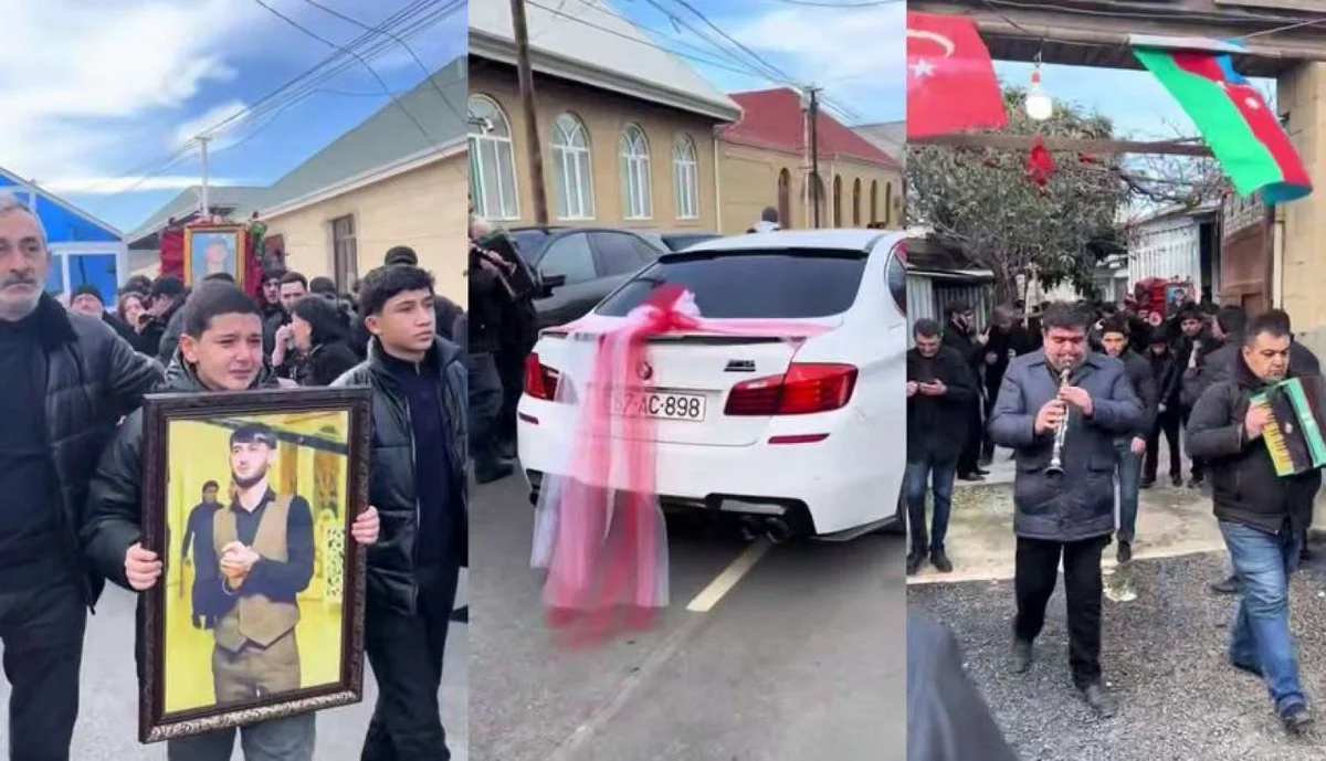 İntihar edən gənc son mənzilə musiqi sədaları altında yola salındı FOTO