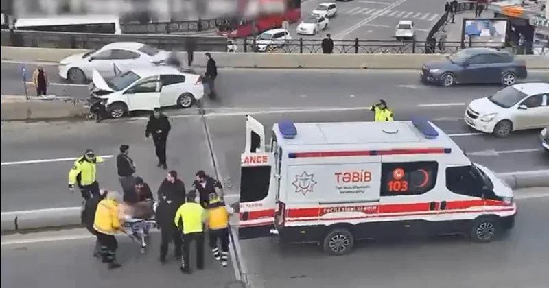 Серьезное ДТП на мосту в Насиминском районе Minval Politika