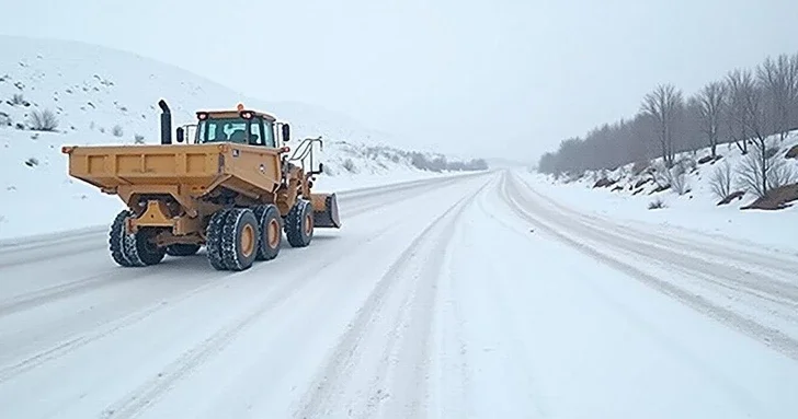 Обледенение дорог в Гобустане создало экстремальные условия для водителей