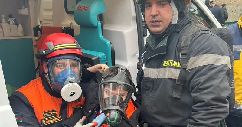 “Ev cəhənnəmə yansın, yoldaşımla nəvəmi son anda çıxarıblar” Video