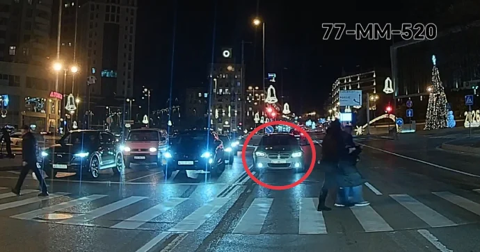 BMW sürücüsü ən təhlükəli qaydaları pozdu: 7 bal 250 manat VİDEO