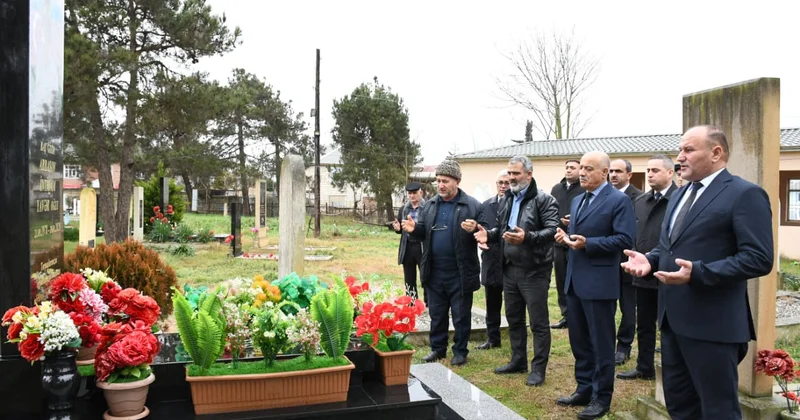 Masallının Həsənli ərazisində şəhid məzarları ziyarət edilib