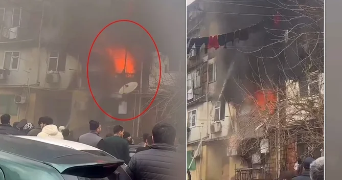 Dərnəgüldə yaşayış binasında YANĞIN BAŞLAYIB
