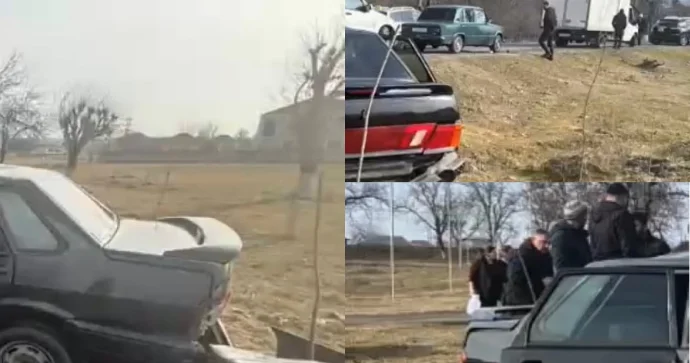 Səhhəti pisləşən taksi sürücüsü qəza törətdi VİDEO