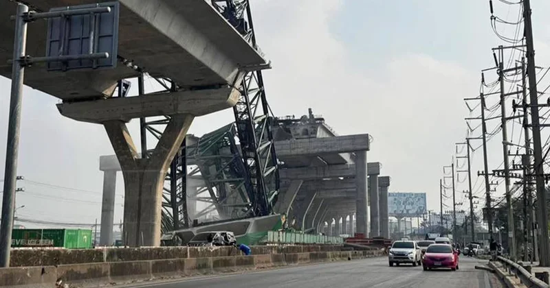 Taylandda tikinti kranı yola düşüb: 2 nəfər ölüb, 5 nəfər yaralanıb