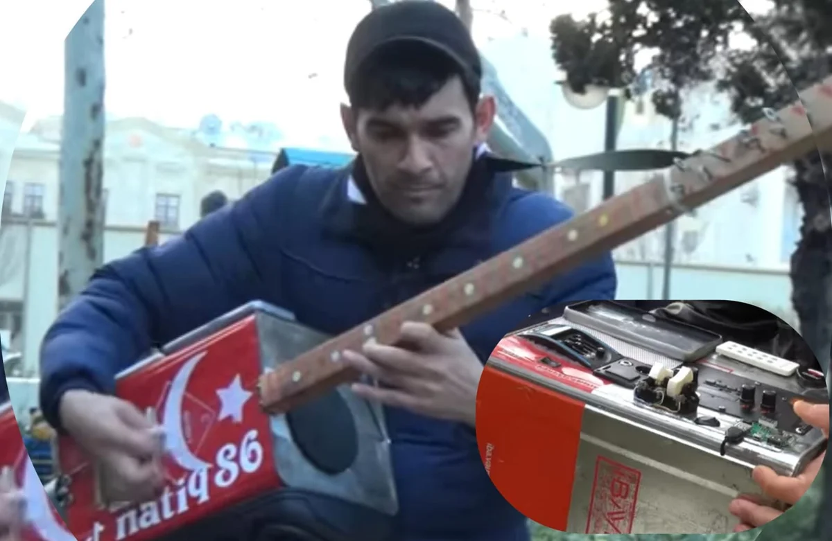 “Musiqiçilər mənə deyir ki, sənətimizi ucuzlaşdırırsan, alçaldırsan” yağ qabından gitara düzəldən Natiq FOTO+ÖZƏL