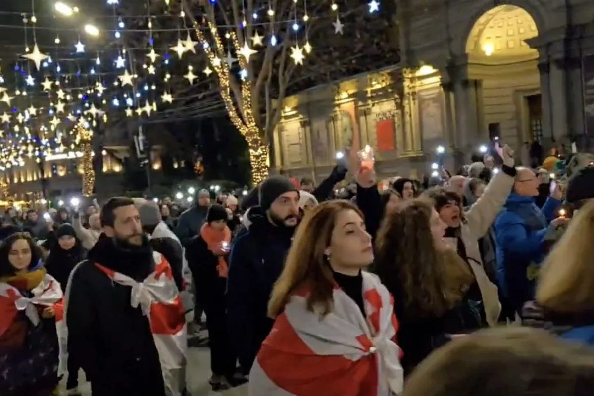 80 й день протестов в Грузии: требования все те же видео