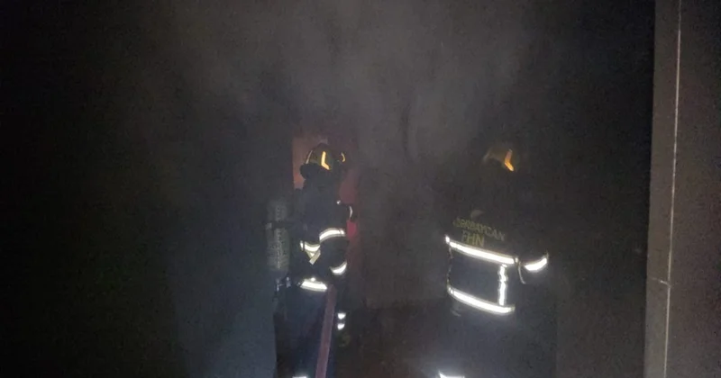 Bakıda yaşayış binasında yanğın olub