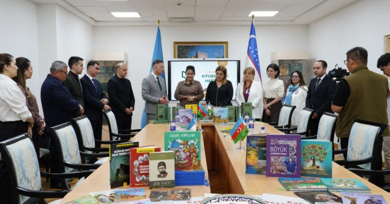 F.Köçərli adına Respublika Uşaq Kitabxanası Özbəkistana kitab kolleksiyası hədiyyə edib
